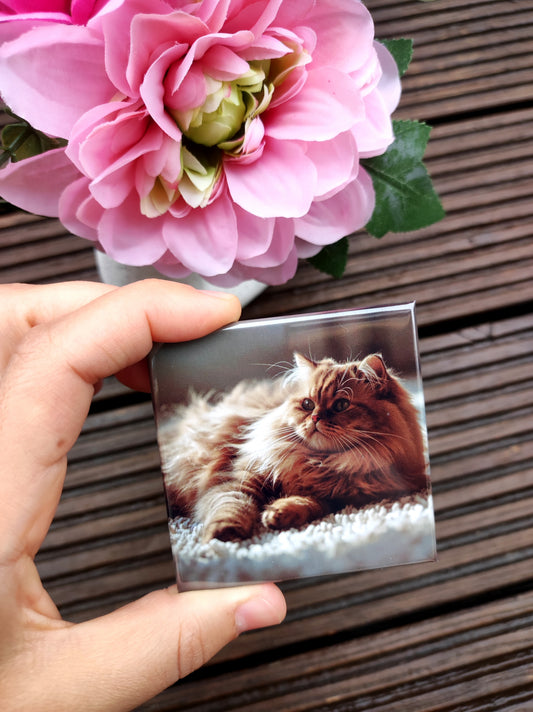 Set de magneți foto pătrați personalizați 65×65 mm, 6 bucăți